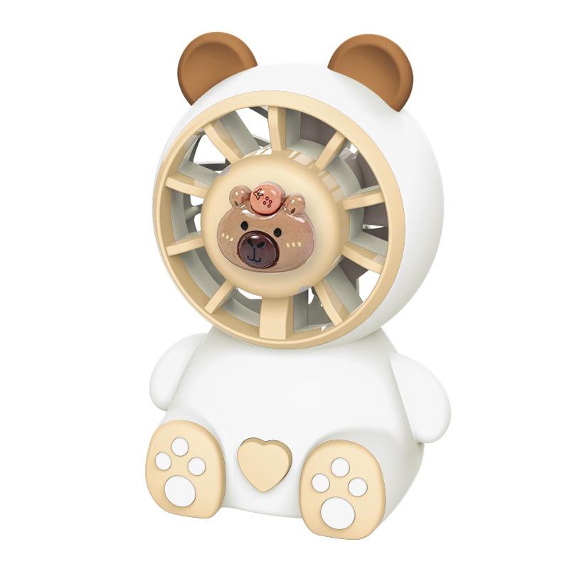 

Hot Sale New Cartoon Cool Handheld Practical Small Fan Summer USB Charging Portable Desktop Mini Summer Office Fan белый