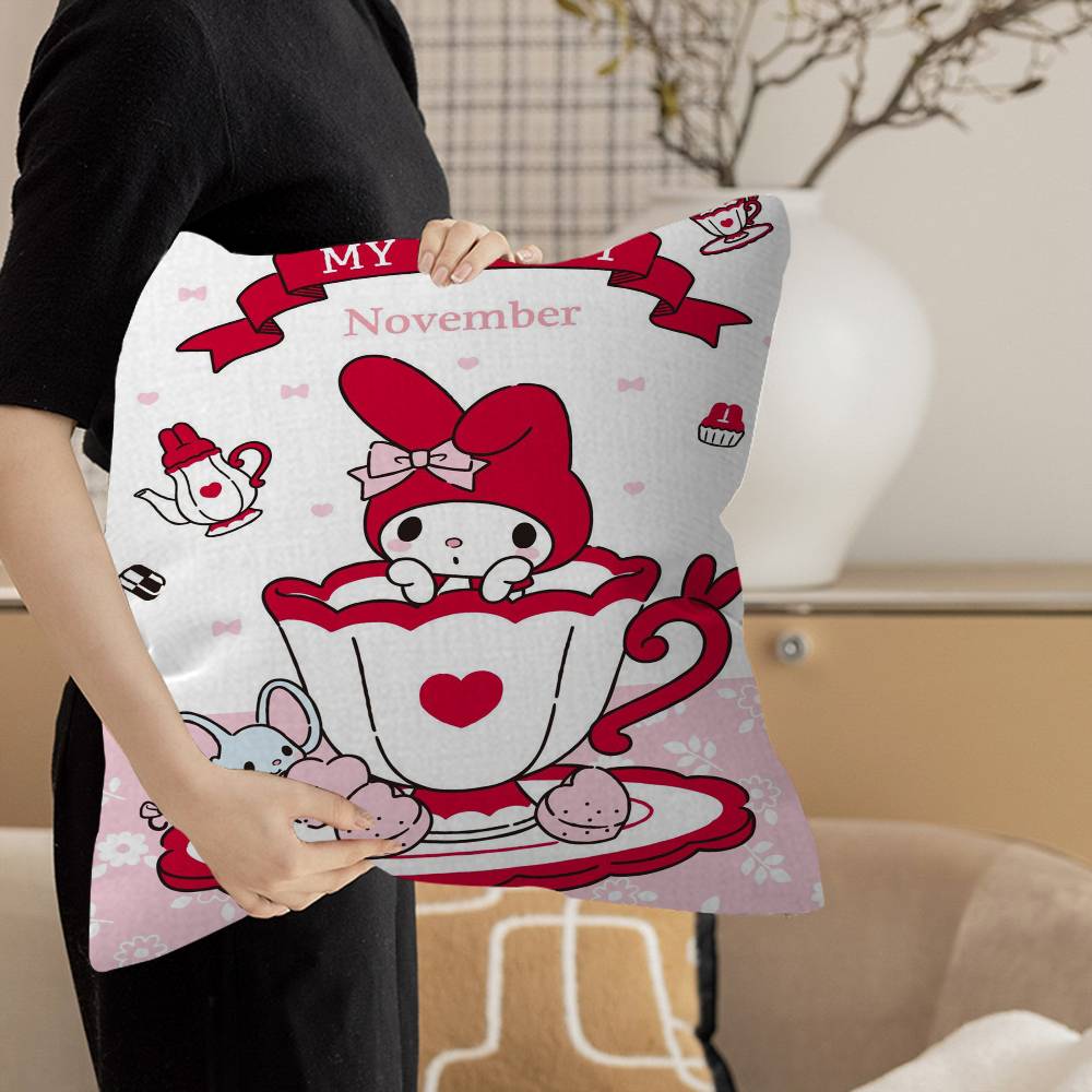 

M-My M-Melody Personalized Pillow Cover Kids Bedroom Wild Party Decor Pillowcase kid Birthday shower Gift 12x12Inch