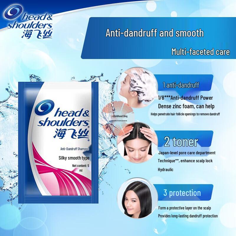 Cestovní velikost šamponů proti lupům Head & Shoulders v sáčcích