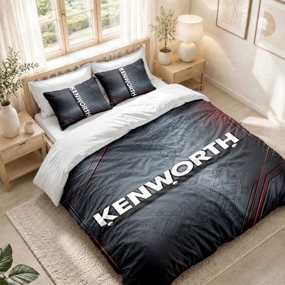 Ensemble de literie 1 housse de couette 2 taies d'oreiller Impression Kenworth Décoration de chambre à coucher Maison