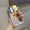 Samsung S24Plus Mobile Phone Case In Colorful Laser Design - Compatible with S23/S22/S21 - Featuring Aurora White and Cute TD Bear Design.
