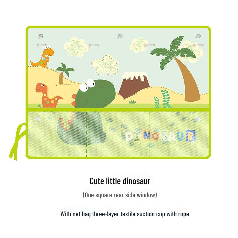 Korean Style Cartoon Car Window Sunshade Curtains with Suction Cups