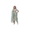 GoSriKi Women's Cotton Blend Straight Printed Kurta with Pant & Dupatta (Twig Pista-GS_XXL_Pista_XX-Large)