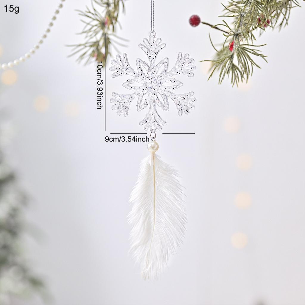 Decoration Pendant 1pc Christmas Decoration Feather Ornament Plastic Christmas Ornament For Indoor Use Gift-Giving