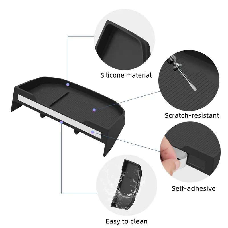 Dashboard Storage Box Center Console Hidden Tray Behind Screen Accessories Silicone For Geely Coolray Proton X50 2025 2026