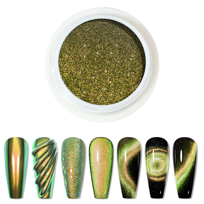 

1 коробка магнитная пудра для ногтей кошачий глаз, меняющая цвет, зеркальный эффект, втирание в ногти, пигмент для гель-лака, декоративная пудра для маникюра своими руками A11