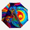 1 PC Automatic Folding Umbrella - Rock Music Pattern, Portable & Foldable Design with 8 Ribs, Christmas Birthday Gifts