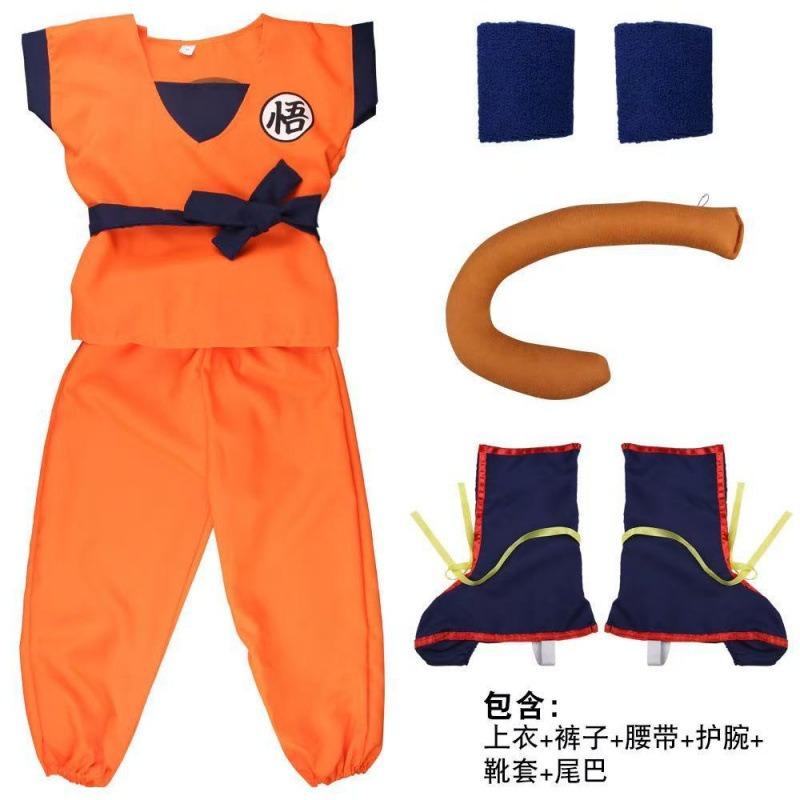 Halloween Monkey King Costume Dragon Ball Super Saiyan Cosplay Costume Children's Performance Costume