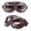 Motorradbrille im Vintage-Stil für Harley-Fahrer, Outdoor-Radfahren, Windschutz-Augenschutz, mit Helmkompatibilität