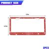 2PCS Bling Car License Plate Frame, Stainless Steel Rhinestone Vehicle License Plate Cover with Screws Caps, Sparkly Automotive Decoration