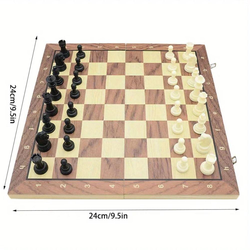 Chessboard Solid Wooden International Chess Foldable International Chess Set  Parent-child Game