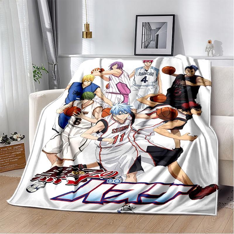 Anime Kuroko's Basketball Cartoon Blanket,Soft Throw Blanket for Home Bedroom Bed Sofa Picnic Travel Office Cover Blanket Kids