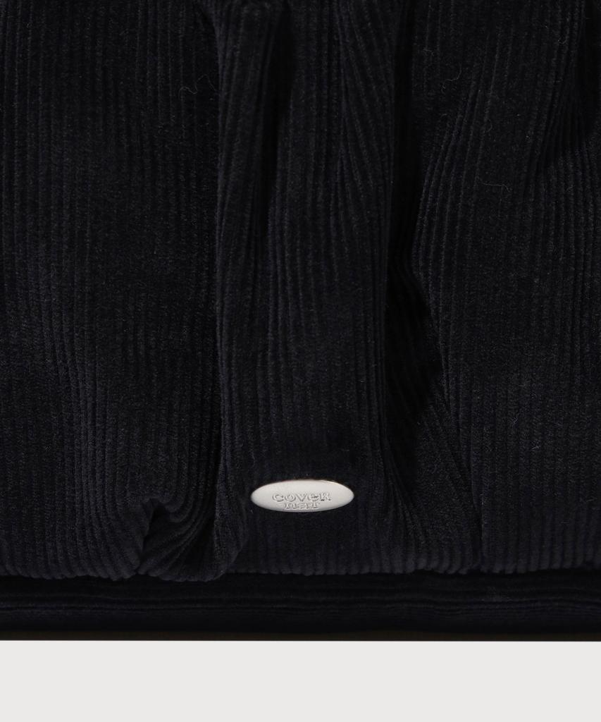 Covernat Woman Clover Heart Bubble Corduroy Duffle Bag Black