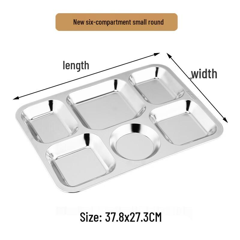 Xunian Stainless Steel Divided Meal Tray