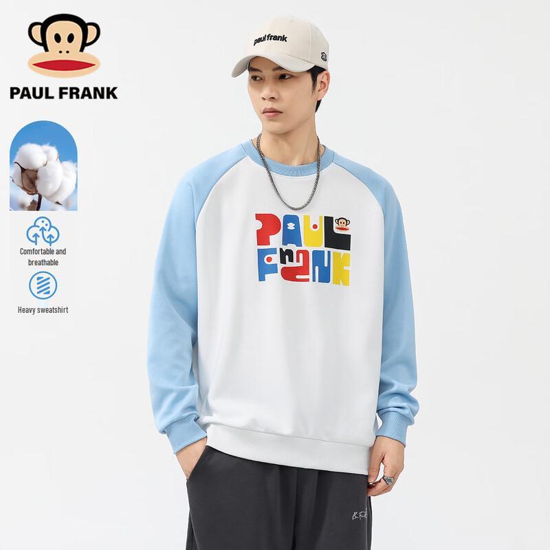 

Paul Frank Men s Colorblock Raglan Crewneck Sweatshirt L
