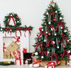 Velvet Ribbon Christmas Tree Bow Ornament - Holiday Decoration & Hanging Accessory