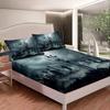 3D Dead Sugar Skull Girl Kissing Skull Home Bed Fitted Sheet Set Soft Microfiber Breathable Bedding All-Round Elastic Pocket