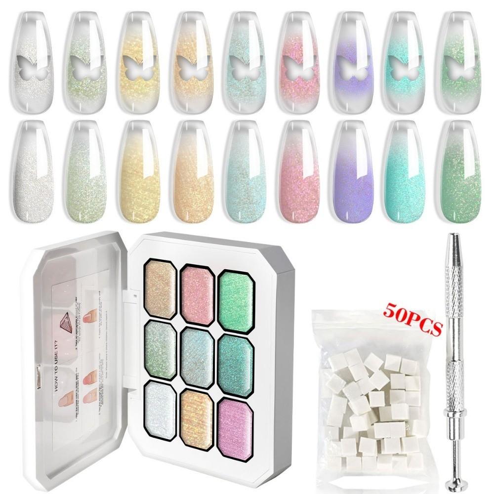 Sponge pentru Nail Art Foarte Saturat Gel cu Pigment Culoare 4/9/12 Culori pentru Unghii DIY Nail Art
