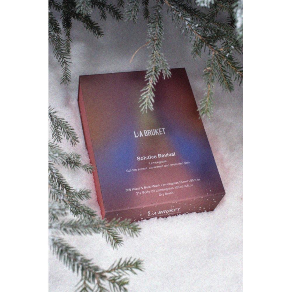 La Bruket Body Oil + Brush Set Lemongrass