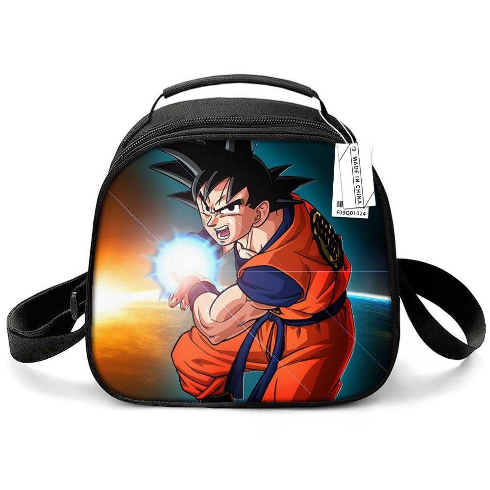 Dragon Ball Children'S Lunch Bag, Elementary School Lunch Box Bag, Ice Bag, Cartoon Shoulder Portable Meal Bag
