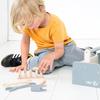 Boite à outils en bois pour enfant - ROBA - 22 pièces - Naturel, gris et blanc