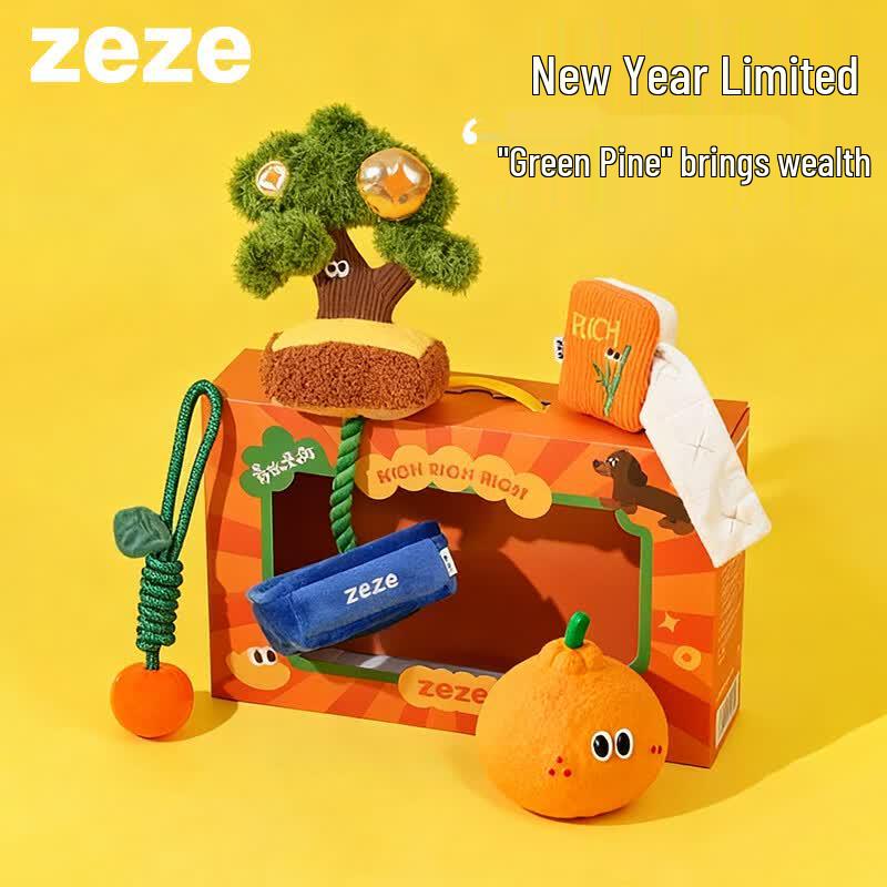 ZEZE Dog Interactive Tug and Treat Toy Set