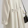 Sibaoshe Women's Mid-Length Lapel Trench Coat