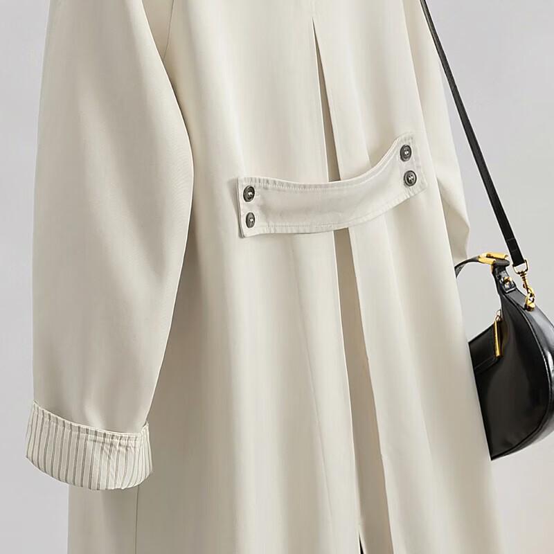 Sibaoshe Women's Mid-Length Lapel Trench Coat