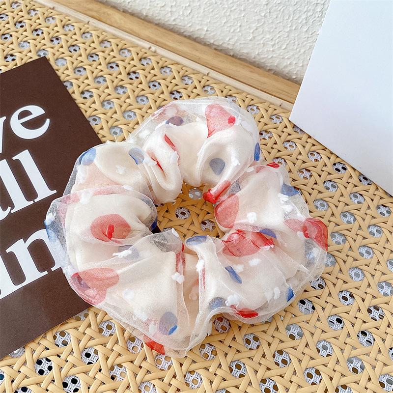 Fresh and Light Fabric Flower-shaped Hairband Hair Accessory for Women with Ponytail. Elastic and Durable Large Hairband.