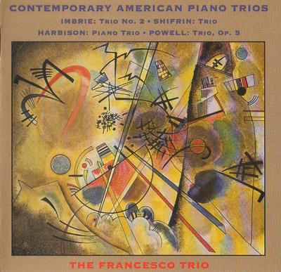 CD FRANCESCO TRIO - Contemporary American Piano Trios  CD756 Music & Arts 1993 US Classical Used