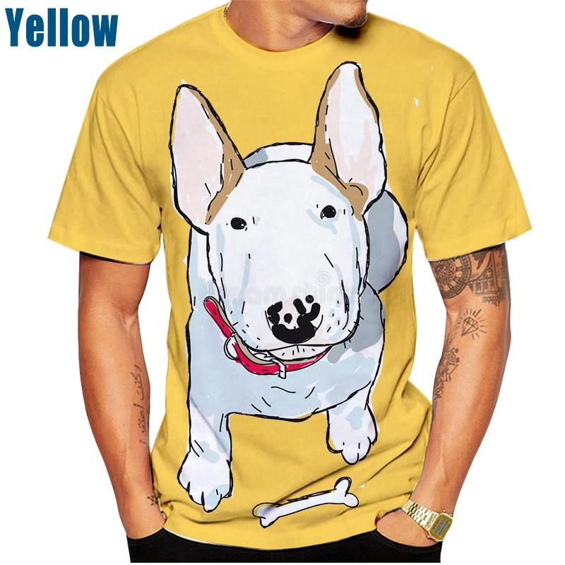 Novel Casual Men's T-Shirt Fashionable Short Sleeve Trendy Dog Print Funny Top