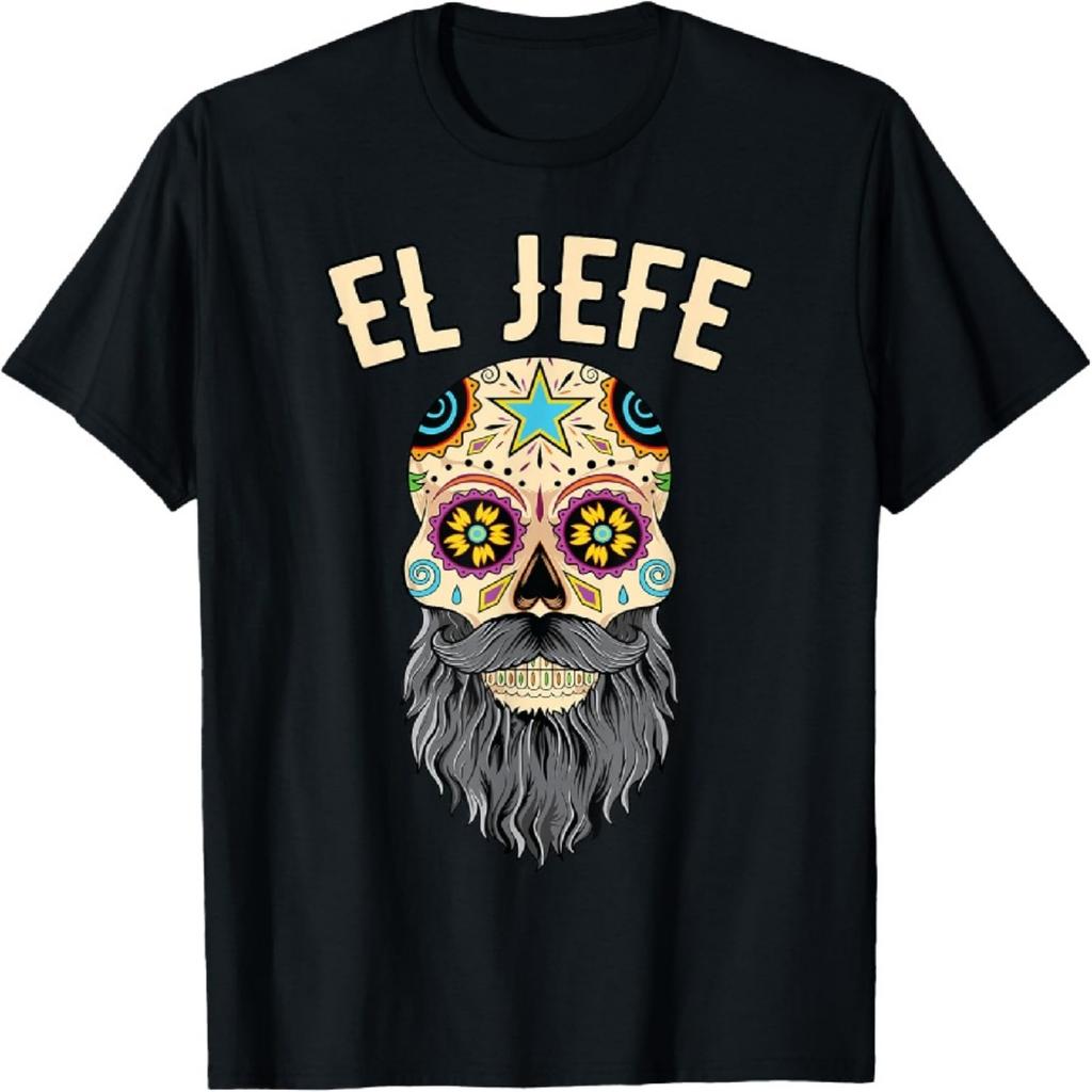 Zuckerschädel Shirt Herren Dia De Los Muertos El Jefe T-Shirt