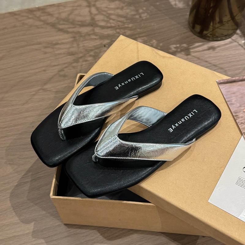 Summer Fashion Flats Flip Flop Concise Soft Sole Clip Toe Women Slippers Ladies Outdoor Beach Slides