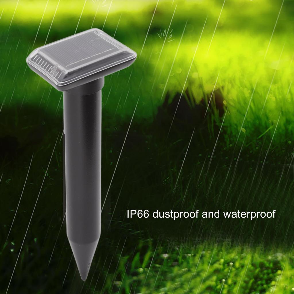 Mole Repeller Snake Repeller Ultrasound Snake Repeller Mini Solar Powered 360 Degree Buzzer Waterproof Mole Repeller for Outdoor