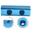 Manifold Block Splitter Aluminum 2Ways 5Ports 1/4 Hose Air Compressor Teal Blue For Industrial Automatic Apparatus 0-1MPa