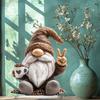 Christmas Halloween Easter Gnome Ornament  2D Xmas Adorable Decor for Home Office Cute Christmas Gift for Kid and Adult Decor