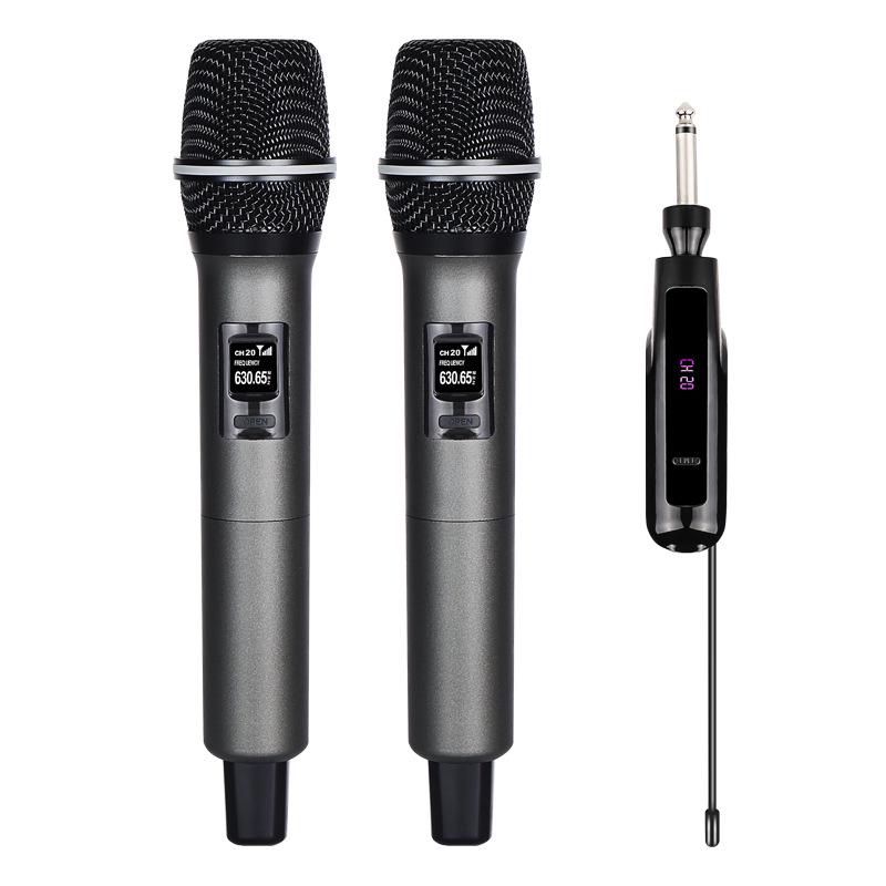 Universal Handheld Wireless Microphone for Home KTV & Live Broadcast with High-Quality Sound & Charging Feature