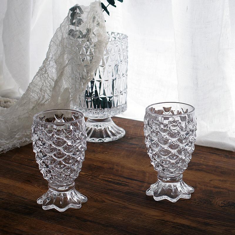 30ml/235ml Mermaid Shaped Wine Glass Fish Tail Cocktail Glass High End Transparent Drinking Glasses Elegant Champagne Cup Gifts