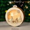 Luminous Handmade Wooden Christmas Tree Ornament Pendant Decor Gift.