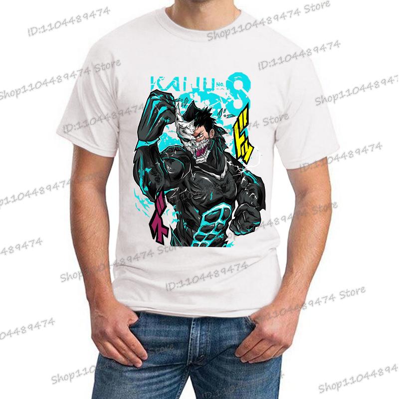 

Японское аниме футболка Kaiju No 8 мужская в панк-стиле, футболки Соширо Хошина, подарок для любителя манги, графическая футболка, унисекс футболка Kaiju No 8 S