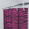 Pink Black Zebra Striped Shower Curtain Waterproof Bathroom Decoration