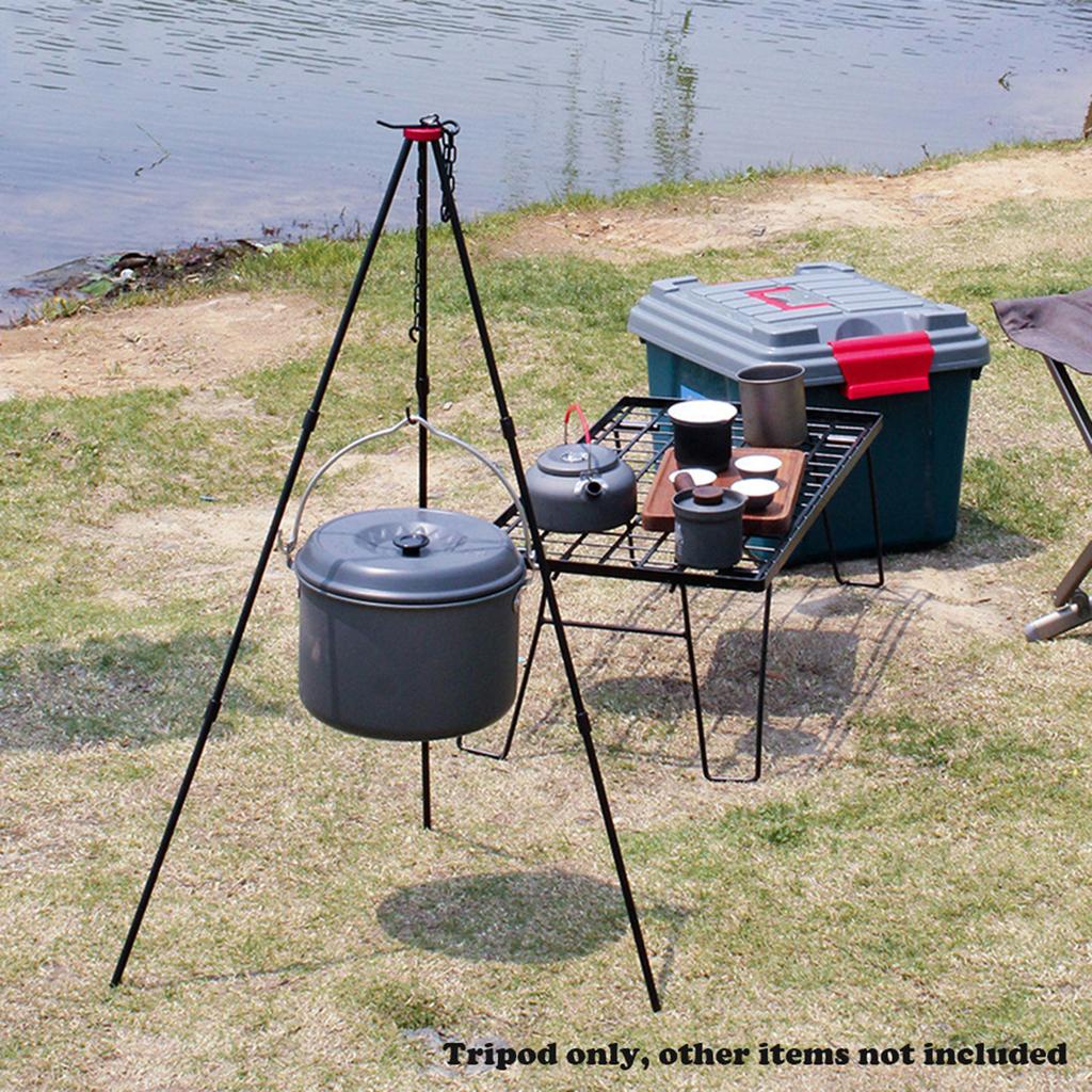 Camping Bonfire Tripod Portable Triangle Support Camping Bonfire Frame