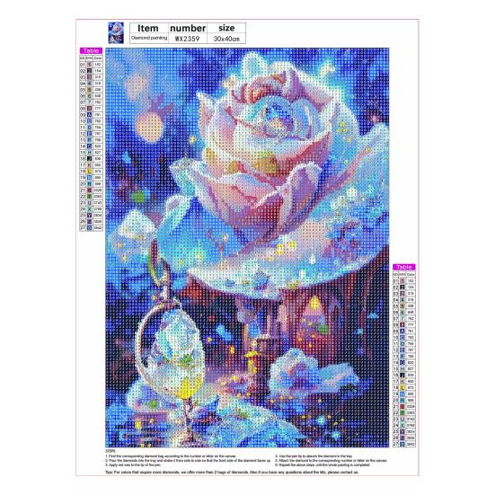 DIY Diamond Painting Kit Romantic Moon Flowers Patterns Stress Relief Confidence Boost Relaxation Diamond Art Craft