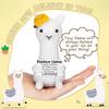 Lustige gehäkelte emotionale Stütz-Lama-Puppe mit Karte Schreibtisch-Ornament Handgestrickte Lama-Puppen Weihnachtsgeschenke Heimdekoration