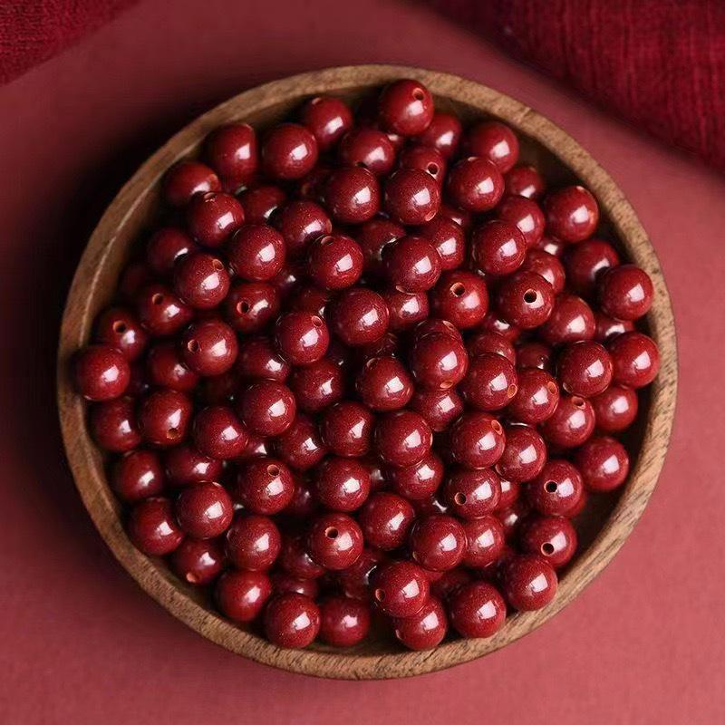 Contas Espaçadoras Redondas Douradas de Cinábrio - Acessórios para Joias DIY