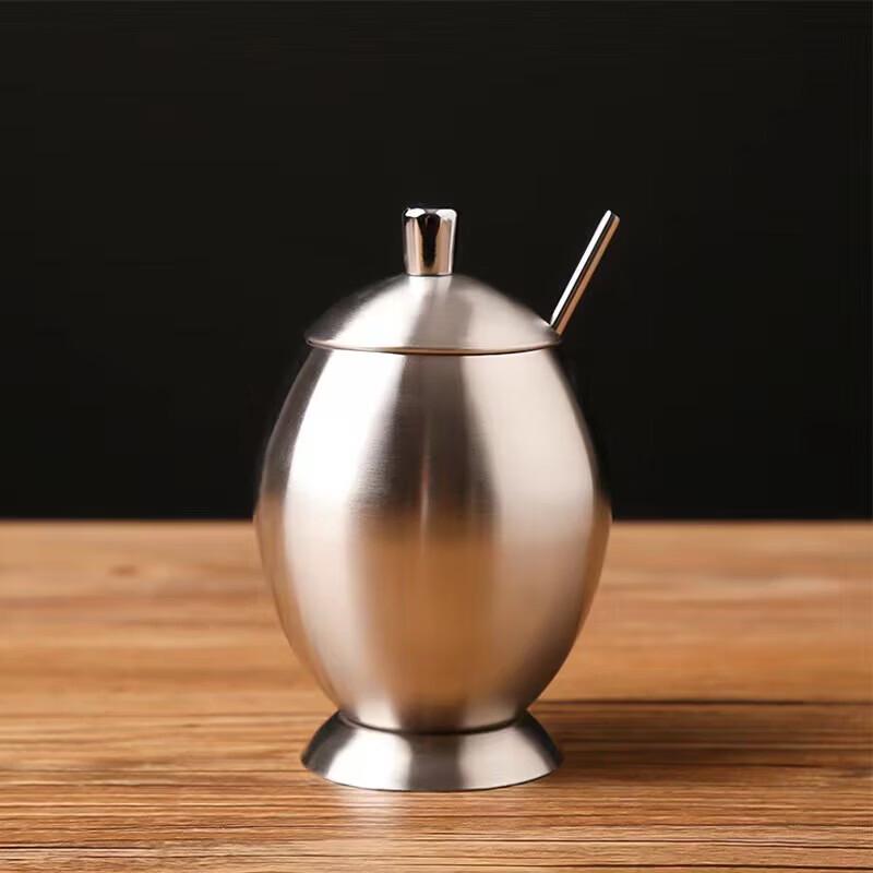 European Style 304 Stainless Steel Egg-Shaped Spice Jar