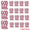 10pcs Wholesale Pink Series Cartoon Letter Slogan Patch Embroidered Patches For Clothes Jackets Hats Diy Iron On Patches Decor 