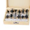12-Piece Set Of 8-Handle Black Woodworking Milling Cutters, Woodworking Engraving Machine/Bakelite Milling/Trimming Machine, Cutter Head Set Of Knives