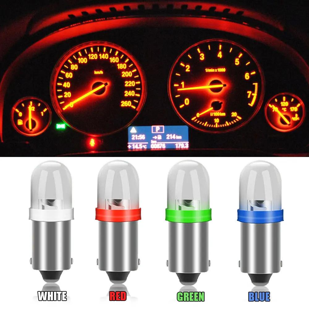 10Pcs Universal BA9S Protruding Automotive LED Car Interior Instrument Dash Panel Circular Light Bulbs Car Accessories Car Light