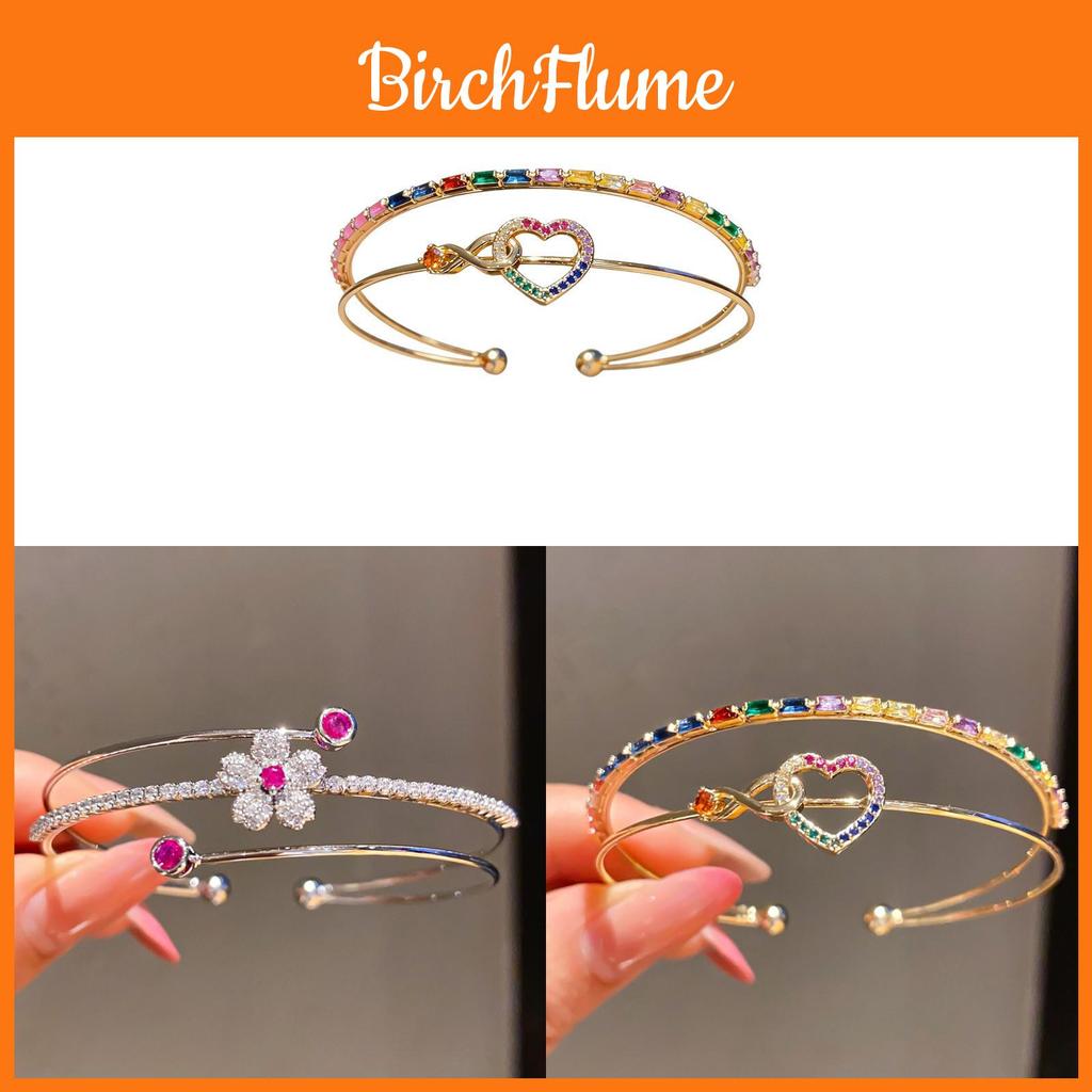 Fashion Heart Pendant Bracelet With Zirconia In Gold Plating For Womens Elegant Jewelry